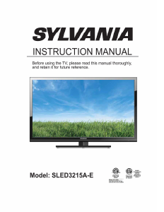 Manual Sylvania SLED3215A-E LED Television