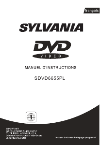 Mode d’emploi Sylvania SDVD6655PL Lecteur DVD