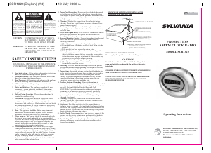 Manual Sylvania SCR1320 Alarm Clock Radio
