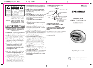 Bruksanvisning Sylvania SCR1320 Klockradio