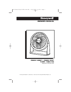 Manual Honeywell HFT-311B Fan