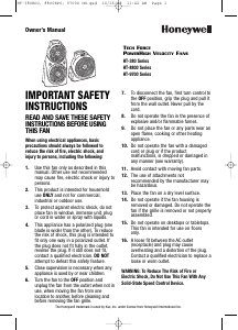 Handleiding Honeywell HT-380BP Ventilator