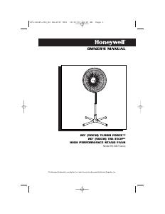 Manual de uso Honeywell HS-2007 Ventilador