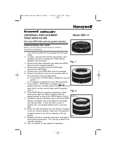 Handleiding Honeywell HRF-11 Luchtreiniger