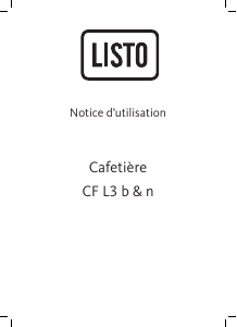 Mode d’emploi Listo CF L3 b Cafetière
