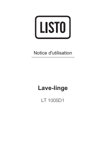 Mode d’emploi Listo LT 1005 D1 Lave-linge