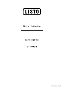 Mode d’emploi Listo LT 1000-2 Lave-linge