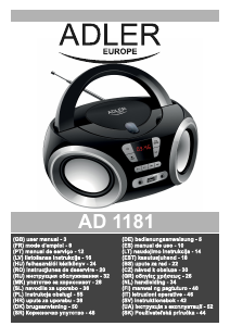 Manuál Adler AD 1181 Stereo souprava