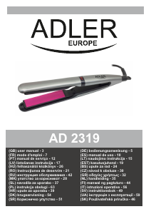 Manual Adler AD 2319 Hair Straightener