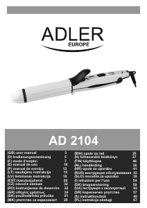 Manual Adler AD 2104 Hair Straightener