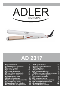 Посібник Adler AD 2317 Випрямляч для волосся