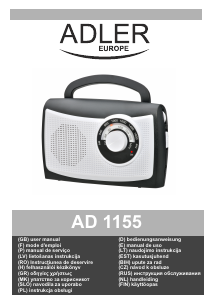 Manual Adler AD 1155 Radio