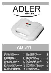 Priročnik Adler AD 311 Kontaktni žar