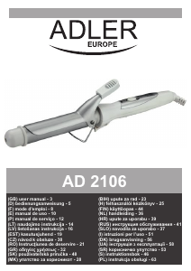 Manuale Adler AD 2106 Modellatore per capelli