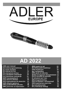 Manuale Adler AD 2022 Modellatore per capelli