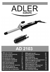 Priručnik Adler AD 2103 Uređaj za oblikovanje kose