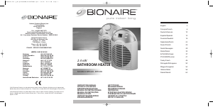 Manuale Bionaire BFH430 Termoventilatore