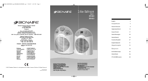 Manual de uso Bionaire BFH400 Calefactor