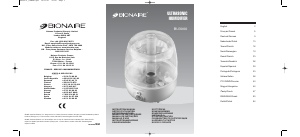 Manual de uso Bionaire BU3000 Humidificador