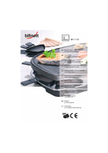 Bruksanvisning Bifinett KH 1110 Raclette grill