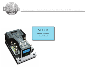 Manual McIntosh MC-901 Amplifier