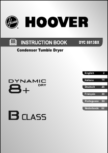 Mode d’emploi Hoover DYC 8813 BX-S Sèche-linge