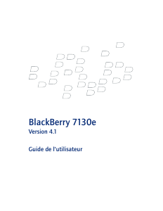 Mode d’emploi BlackBerry 7130e Téléphone portable