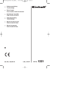 Manual de uso Einhell RT-TS 1221 Sierra de mesa