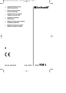 Manuale Einhell RT-SC 920 L Tagliapiastrelle