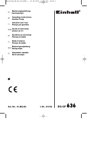 Használati útmutató Einhell BG-GP 636 Kerti szivattyú