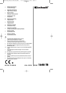 Návod Einhell RT-HP 1648 TR Vysokotlakový čistič