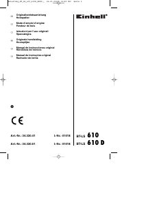 Manuale Einhell BT-LS 610 D Spaccalegna