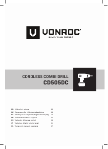 Manual de uso Vonroc CD505DC Atornillador taladrador