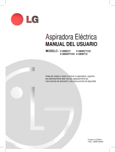 Manual de uso LG V-5060CTV Aspirador