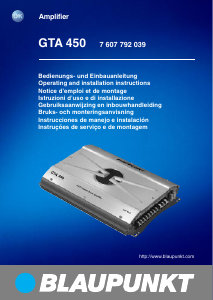 Manual de uso Blaupunkt GTA 450 Amplificador para coche