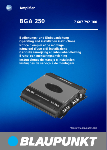 Manual de uso Blaupunkt BGA 250 Amplificador para coche