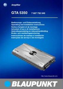Manual de uso Blaupunkt GTA 5350 Amplificador para coche
