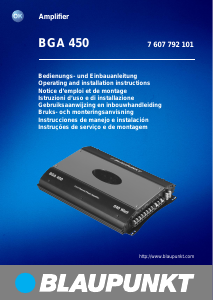 Manual de uso Blaupunkt BGA 450 Amplificador para coche