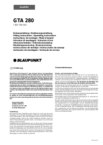 Manual de uso Blaupunkt GTA 280 Amplificador para coche