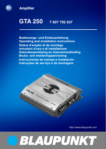 Manual de uso Blaupunkt GTA 250 Amplificador para coche