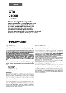 Manual de uso Blaupunkt GTA 2100B Amplificador para coche