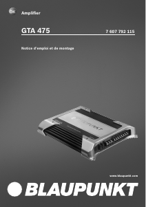 Manual Blaupunkt GTA 475 Car Amplifier