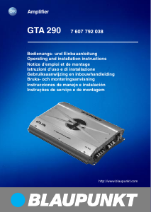 Manual Blaupunkt GTA 290 Amplificadore auto