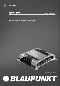 Manual Blaupunkt GTA 275 Car Amplifier