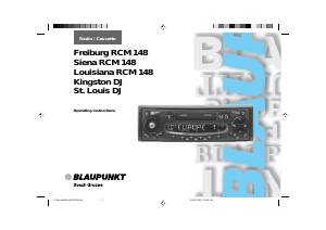Manual Blaupunkt Siena RCM 148 Car Radio
