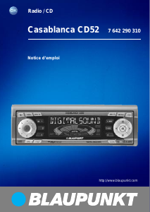 Mode d’emploi Blaupunkt Casablanca CD52 Autoradio