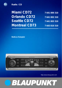 Mode d’emploi Blaupunkt Orlando CD72 Autoradio