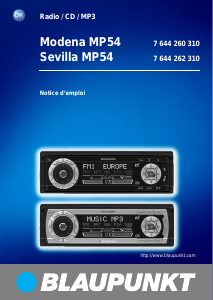 Mode d’emploi Blaupunkt Modena MP54 Autoradio