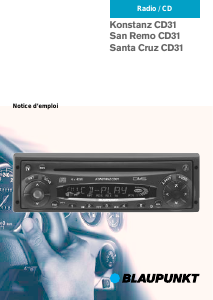 Mode d’emploi Blaupunkt Konstanz CD31 Autoradio