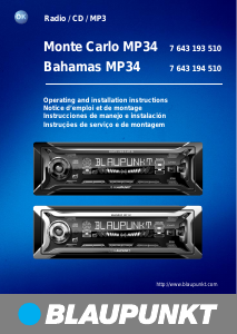 Manual de uso Blaupunkt Bahamas MP34 Radio para coche